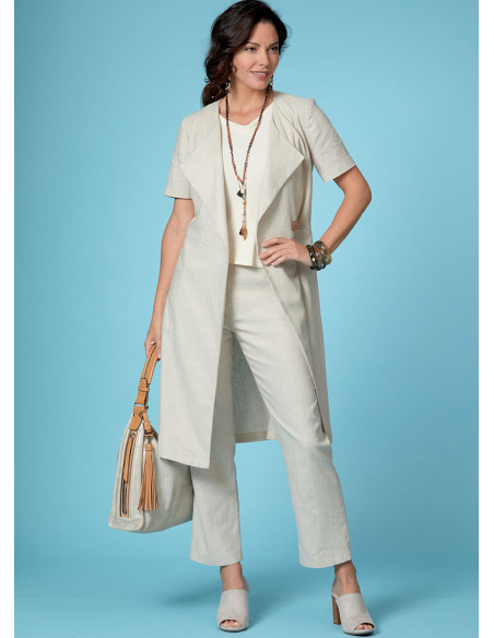 Molde de blusa, vestido, saia e calça - Butterick 6670
