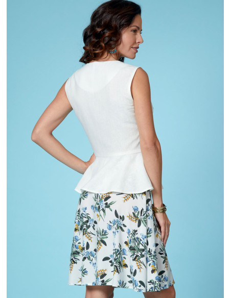 Molde de blusa, vestido, saia e calça - Butterick 6670