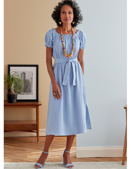 Molde de vestido e cinto - Butterick 6757