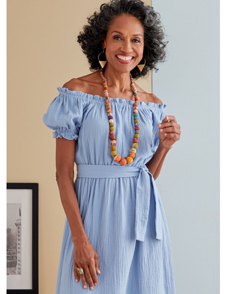 Molde de vestido e cinto - Butterick 6757