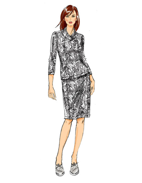 Molde de vestido, blusa, saia e calça - Butterick 6858