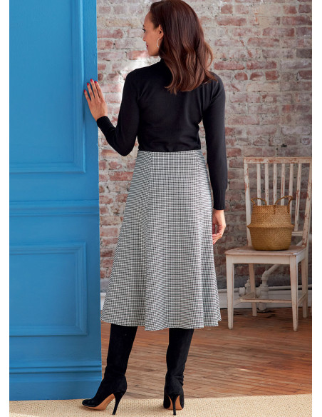 Molde de saia e cinto - Butterick 6866
