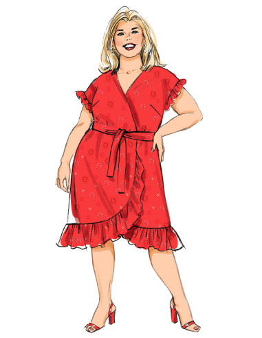 Molde de vestido e cinto - Butterick 6873