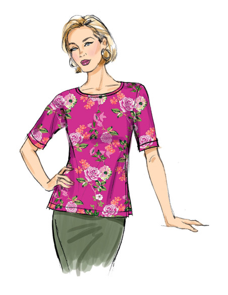 Molde de blusa - Butterick 6874