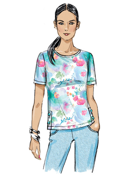 Molde de blusa - Butterick 6874