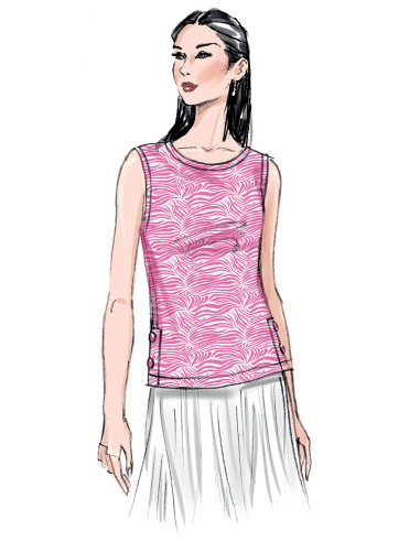 Molde de blusa - Butterick 6874
