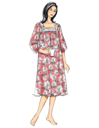 Padrão de top, camisa de dormir e short - Butterick 6883