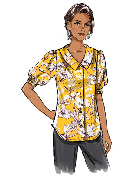 Molde de blusa - Butterick 6895