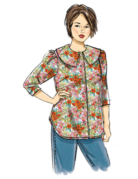 Molde de blusa - Butterick 6896