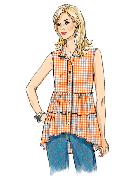 Molde de blusa - Butterick 6897