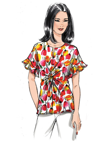 Molde de blusa - Butterick 6899