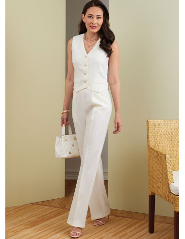Molde de colete, calça e bermuda - Butterick 6901