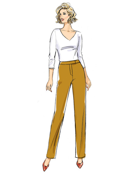 Molde de calça com cinto - Butterick 6910