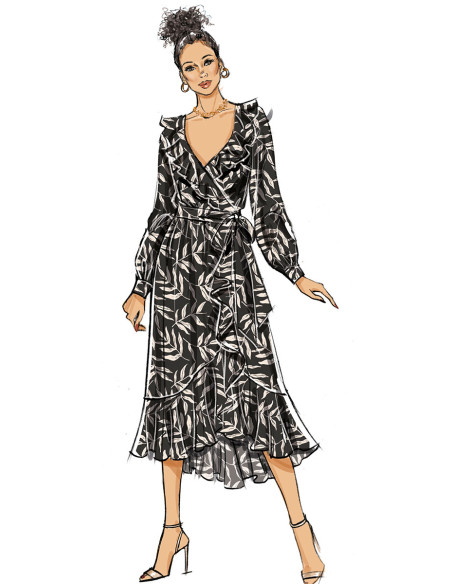 Molde de vestido e cinto - Butterick 6926