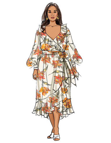 Molde de vestido e cinto - Butterick 6927