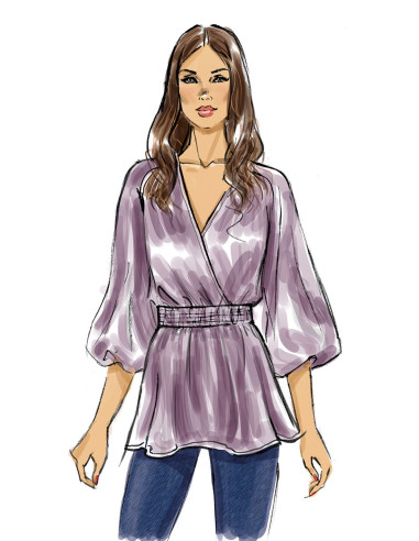Molde de blusa - Butterick 6930