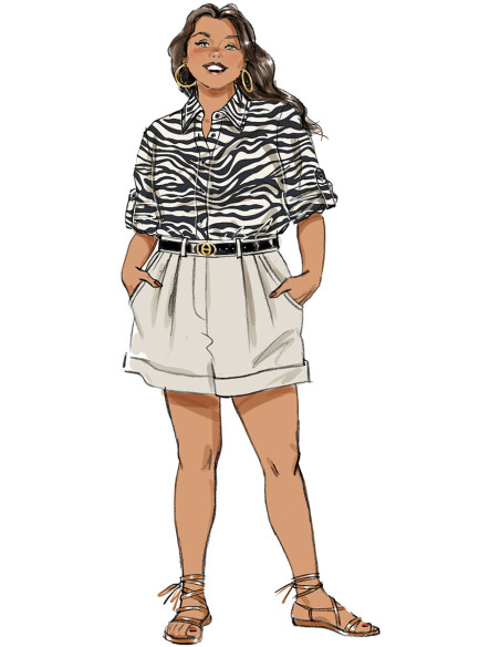 Molde de camisa - Butterick 6947
