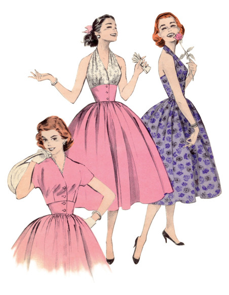 Molde de vestido vintage - Butterick 6938