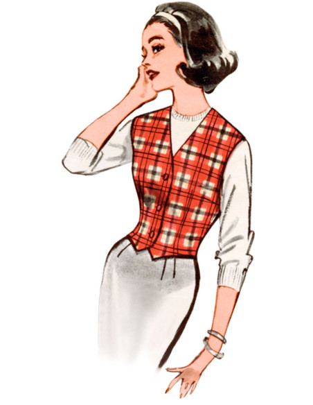 Molde de colete - Butterick 7018