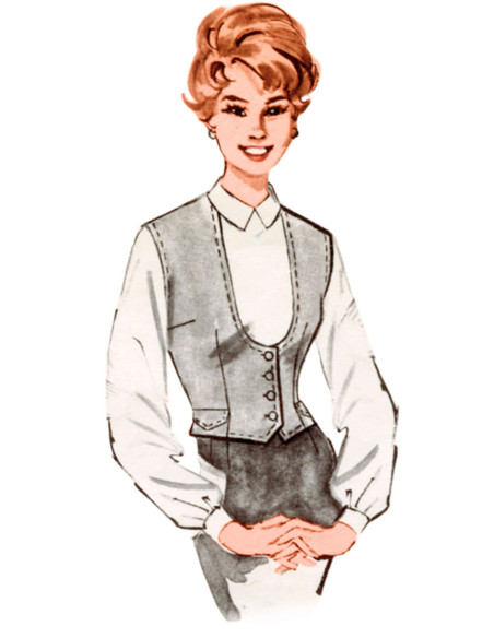 Molde de colete - Butterick 7018