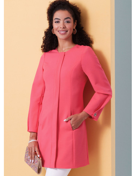 Molde de casaco ajustado - Butterick 6979