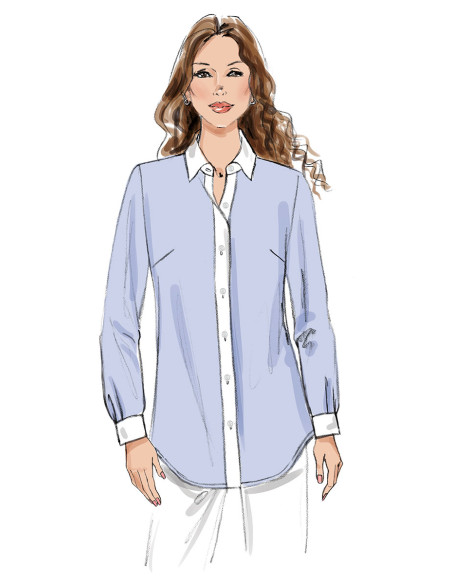 Molde de camisa - Butterick 7010