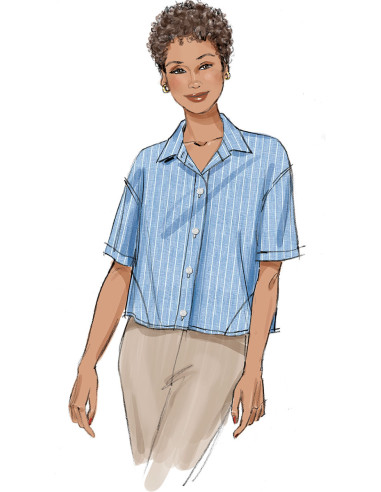 Molde de camisa - Butterick 7011