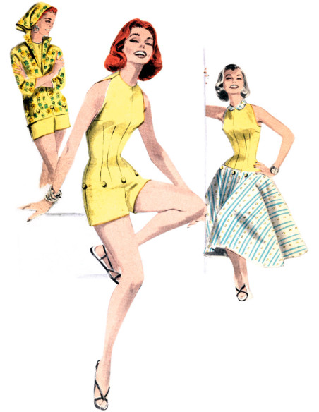 Molde de macacão curto - Butterick 6989