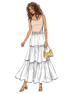 Molde de saia - Butterick 6999