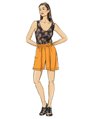 Molde de calção ou calça - Butterick 7000