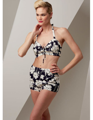 Molde de sutiã, short e sobretudo - Vogue 9255