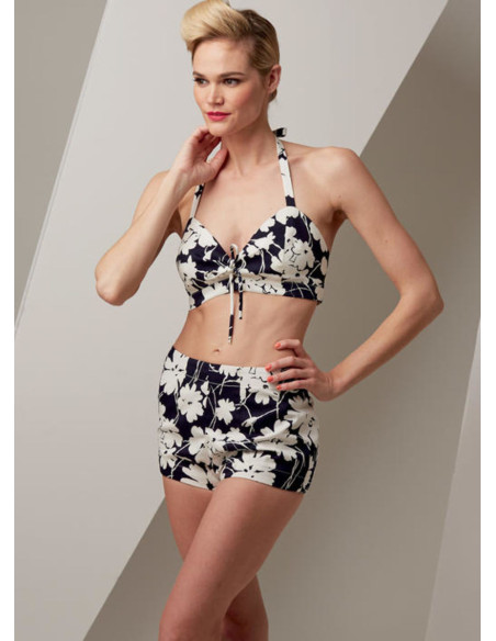 Molde de sutiã, short e sobretudo - Vogue 9255