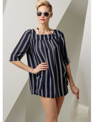 Molde de sutiã, short e sobretudo - Vogue 9255