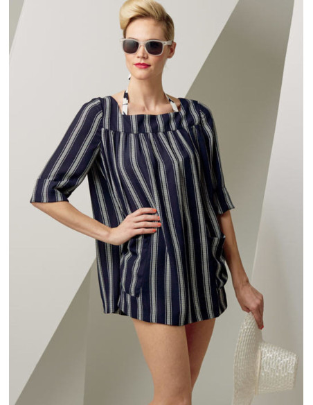 Molde de sutiã, short e sobretudo - Vogue 9255