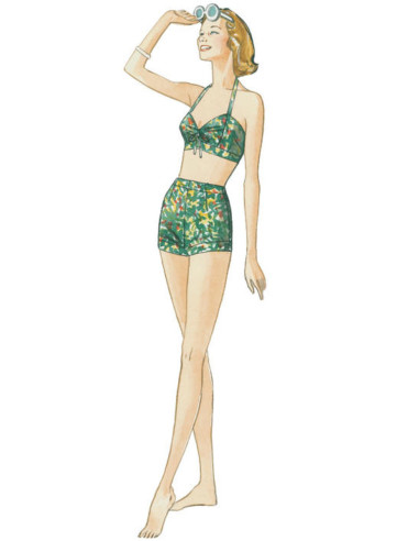 Molde de sutiã, short e sobretudo - Vogue 9255