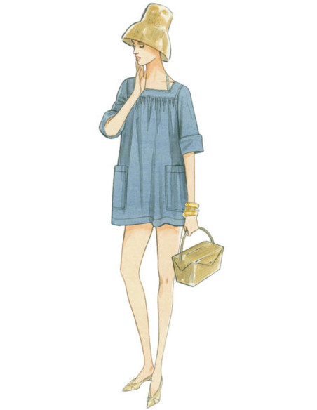 Molde de sutiã, short e sobretudo - Vogue 9255
