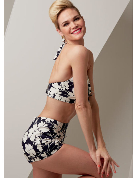 Molde de sutiã, short e sobretudo - Vogue 9255