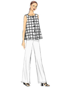 Padrão de blusa e calça - Vogue 9258