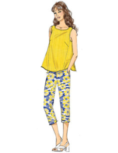Padrão de blusa e calça - Vogue 9258 2
