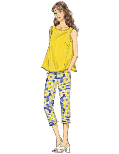 Padrão de blusa e calça - Vogue 9258