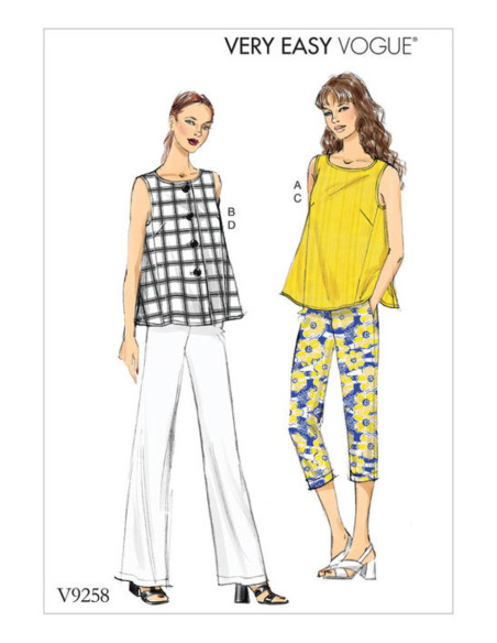 Padrão de blusa e calça - Vogue 9258
