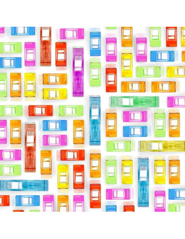 Frasco de 100 prendedores de tecido multicoloridos Rascol