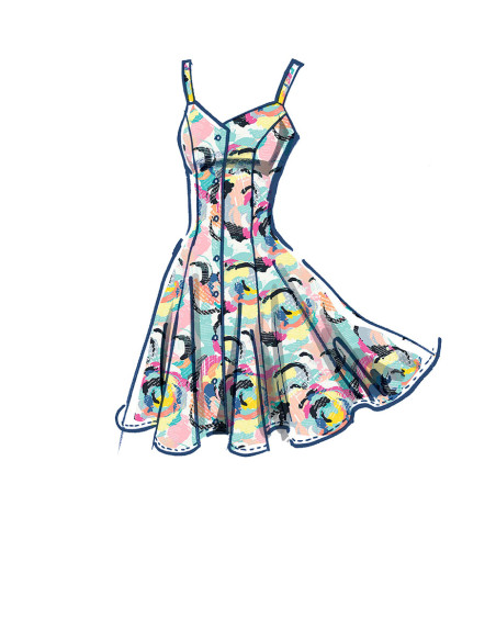 Molde de vestidos e cinto - McCall's 8177