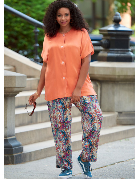 Molde de camisa, blusa, saia e calça - McCall's 8159