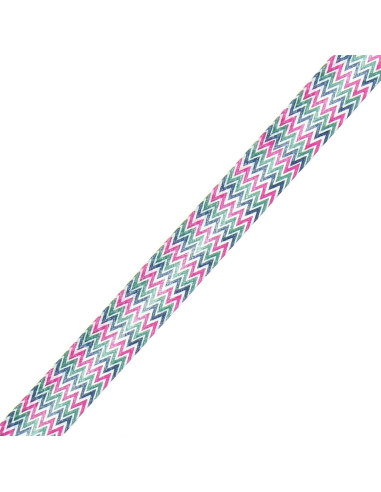 Viés padrão espinha de peixe - Rosa, cáqui e azul