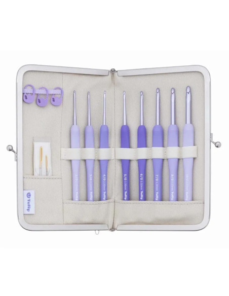 Conjunto de agulhas de crochê Tulip Etimo Murasaki