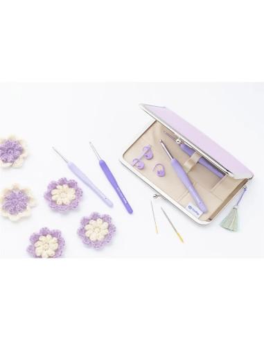 Conjunto de agulhas de crochê Tulip Etimo Murasaki