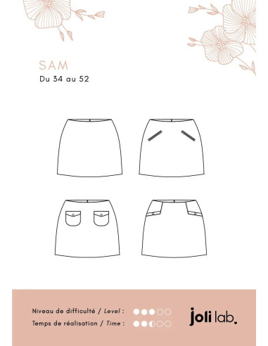 Molde de saia Sam - Joli Lab
