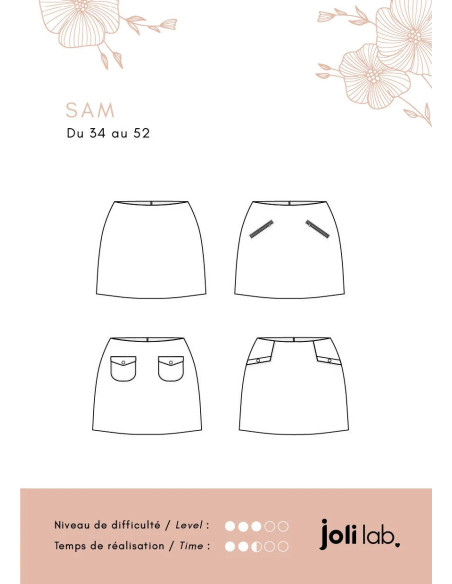 Molde de saia Sam - Joli Lab