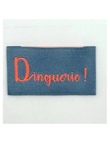 Conjunto de 5 etiquetas tecidas para costurar Dinguerie